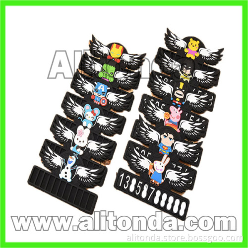Silicone car temporary stop phone number boards car accessories promotional gifts
